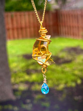 Load image into Gallery viewer, Golden Starlight Crystal Moon Necklace ✨🌙