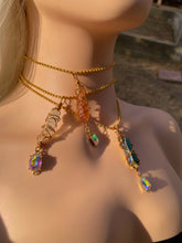 Load image into Gallery viewer, Messy Wrapped Crystal Necklaces w\ Rhinestone Charms
