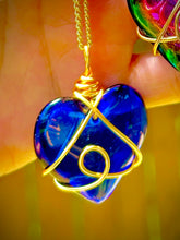 Load image into Gallery viewer, 💙 Blue Mirage Wire Wrapped Heart