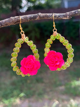 Load image into Gallery viewer, Pink And Green Crystal Earring Collection