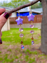 Load image into Gallery viewer, Celestial Amethyst Star Earrings 💜
