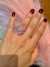 Load image into Gallery viewer, ✨Crisscross Synthetic Rainbow Opal Adjustable Ring
