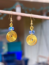 Load image into Gallery viewer, 🩵 Bluebell Mirage — Crystal Swirl Wrap Earrings