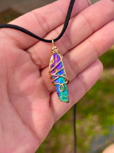 Load image into Gallery viewer, ✨Lunar Prism Rainbow Aura Quartz Necklace ✨