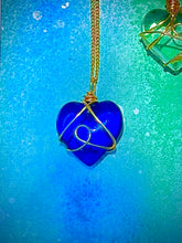 Load image into Gallery viewer, 💙 Blue Mirage Wire Wrapped Heart