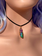 Load image into Gallery viewer, ✨Lunar Prism Rainbow Aura Quartz Necklace ✨