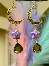 Load image into Gallery viewer, 🌙 Golden Pyrite Moon & Star Earrings ✨