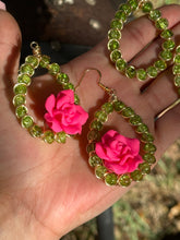 Load image into Gallery viewer, Pink And Green Crystal Earring Collection