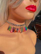 Load image into Gallery viewer, Rainbow Vibes Aura Quartz Choker