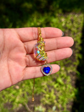 Load image into Gallery viewer, 🌌 Midnight Tide Moon — Blue Crystal Crescent Suncatcher Necklace