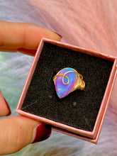 Load image into Gallery viewer, 🌙✨ Ethereal Teardrop Rainbow Opal Swirl Adjustable Ring