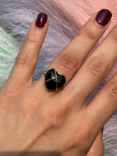 Load image into Gallery viewer, 🖤✨ Black Onyx Crisscross Wire-Wrapped Adjustable Ring