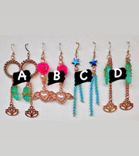 Load image into Gallery viewer, Cottage Core Fairy Core Dangle Crystal Earrings