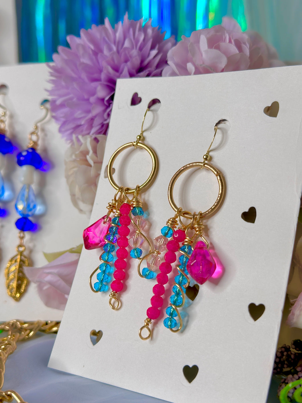 Mermaid Crystal Charm Earrings