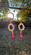 Load image into Gallery viewer, Pink Swarovski Crystal Earrngs
