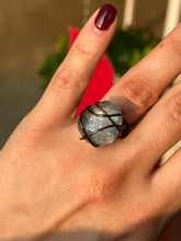 Load image into Gallery viewer, 💙 Sky Glow Blue Aura Quartz Ring (Size 5.5)
