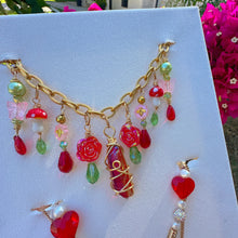 Load image into Gallery viewer, Red Aura Quartz Fairy Garden Necklace
