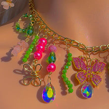 Load image into Gallery viewer, Butterfly Caterpillar Charm Necklace
