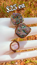 Load image into Gallery viewer, Adjustable Druzy Agate Statement Ring
