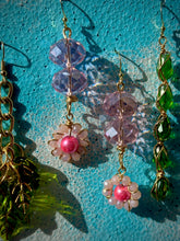 Load image into Gallery viewer, 🌸 Blush Bloom Crystal Flower Earrings
