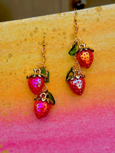 Load image into Gallery viewer, 🍓✨ Enchanted Strawberry Vine Earrings ✨🍃
