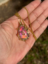 Load image into Gallery viewer, ✨ Golden Rainbow Opal Dream Teardrop Necklace ✨
