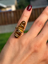 Load image into Gallery viewer, 🐯 Golden Tiger’s Eye Energy Ring (Size 5)

