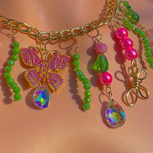 Load image into Gallery viewer, Butterfly Caterpillar Charm Necklace
