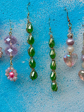 Load image into Gallery viewer, 💚 Emerald Glow Crystal Drop Earrings
