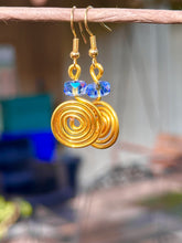 Load image into Gallery viewer, 🩵 Bluebell Mirage — Crystal Swirl Wrap Earrings
