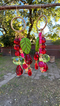 Load image into Gallery viewer, Fairy Ruby, Jade and Crystal Garden Earrings
