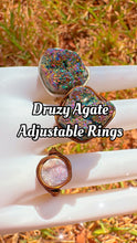 Load image into Gallery viewer, Adjustable Druzy Agate Statement Ring
