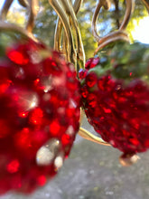 Load image into Gallery viewer, Strawberry Teardrop Crystal Earrings
