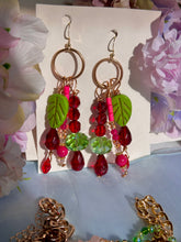 Load image into Gallery viewer, Fairy Ruby, Jade and Crystal Garden Earrings
