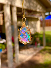 Load image into Gallery viewer, ✨ Golden Rainbow Opal Dream Teardrop Necklace ✨
