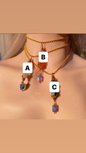 Load image into Gallery viewer, Messy Wrapped Crystal Necklaces w\ Rhinestone Charms
