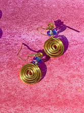 Load image into Gallery viewer, 🩵 Bluebell Mirage — Crystal Swirl Wrap Earrings
