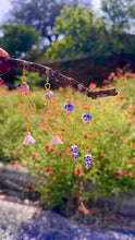 Load and play video in Gallery viewer, 🌸 Rose Porcelain — Pink &amp; White Floral Dangle Earrings
